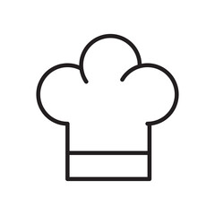 Chef hat line icon,Cuisine symbol, logo linear style illustration on white background..eps