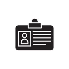 Id card badge simple vector icon.Press card vector trendy style illustration on white background..eps