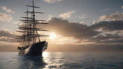 Fototapeta premium Battle Ship Background Very Cool