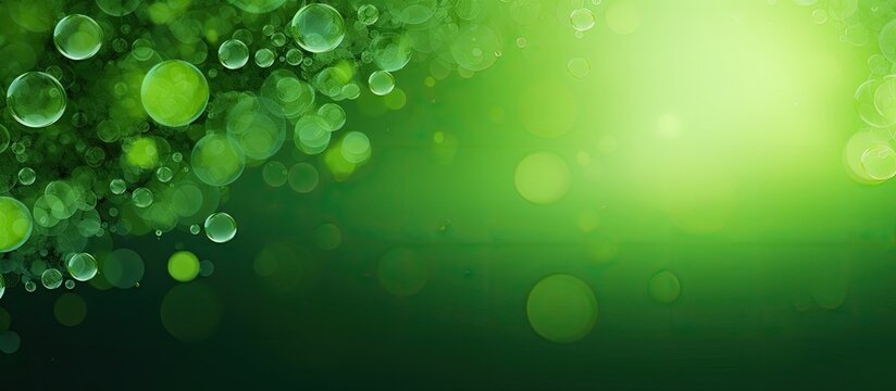Green bubble nature abstract on wallpaper