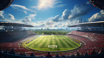 thousand people wacthing football 