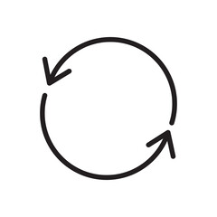 Update icon vector, flat liner illustration on white background..eps