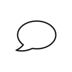 Speech bubble icon vector, liner flat illustration on white background..eps