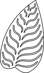 Fototapeta na wymiar leaf plant outline icon