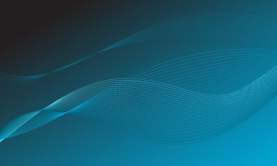 blue lines wave curve soft gradient abstract technology background