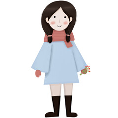 Fototapeta premium girl in dress