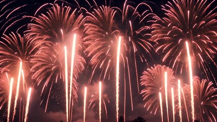 Closeup crackling fireworks, with each explosion sounding like mini explosion.