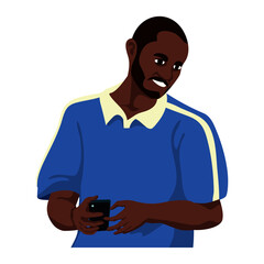 man using smarthphone design