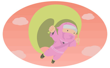 ムササビの術　くノ一