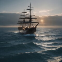 Fototapeta premium Ship Background Very Cool