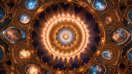 Cosmic Kaleidoscope mesmerizing blend outer space astrological symbolism, creating sense cosmic wonder. kaleidoscopes swirling patterns evoke sense being transported vast expanse