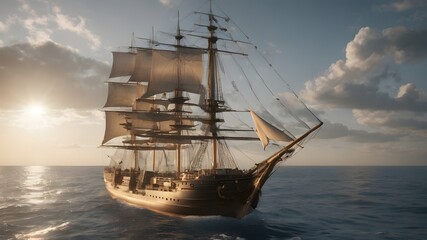 Fototapeta premium Ship Background Very Cool