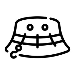 fishing hat Line Icon