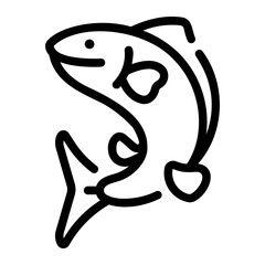 fish Line Icon