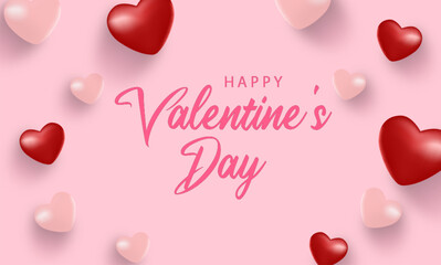 Realistic vector gradient valentine's day background