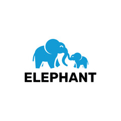elephant and calf logo design