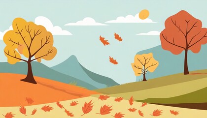a fall background with autumn colors 