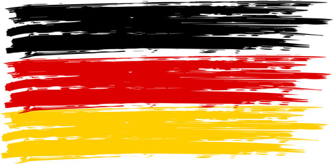 Germany Flag Vector Aesthetic Paint Streaks