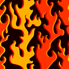 Abstract fire. Seamless pattern