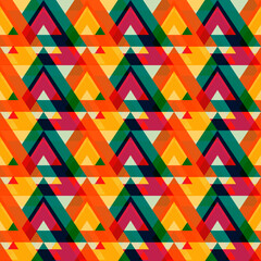 Vintage triangles. Seamless pattern