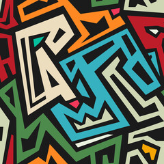 Tribal geometric. Seamless pattern