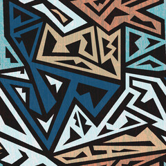 Northern abstract geometric. Seamless pattern