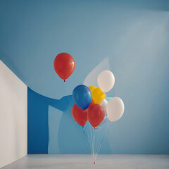 Blue Monday celebration with blue balloon background