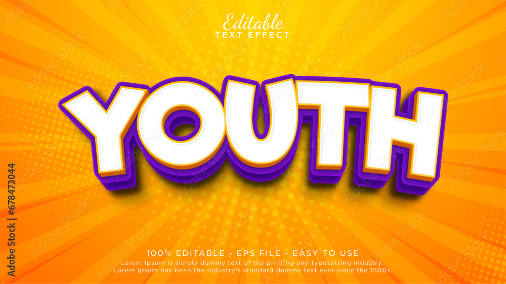 Poster editable text effect - fun and youth text effect template