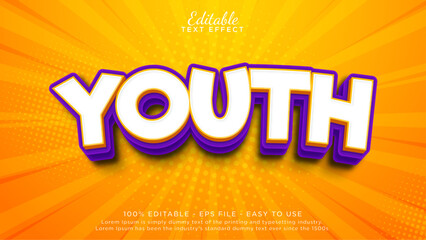 Editable text effect - Fun and youth text effect template