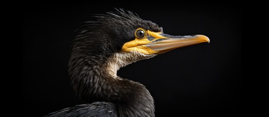 Small cormorant Microcarbo pygmaeus - obrazy, fototapety, plakaty