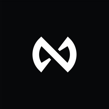 letter N infinity modern logo design