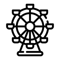 ferris wheel Line Icon