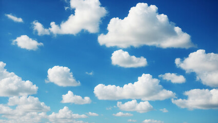 Fototapeta premium Blue sky background with clouds