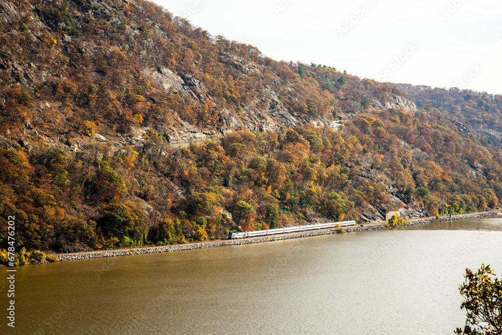 Sticker train in the hudson river