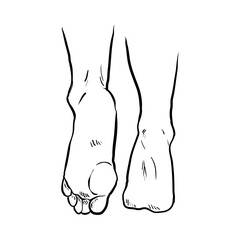 legs hand drawn