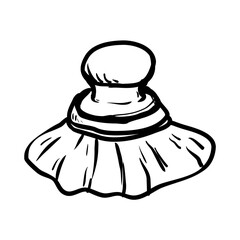 powder sponge hand drawn