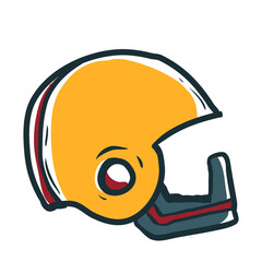 offset filled football helmet
