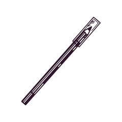 Hand-drawn pencil for eyes, eyebrows, lips, beauty cosmetic element, self care. Useful for beauty salon, cosmetic store, makeup. Doodle sketch.