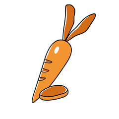 cute hand drawn carrot
