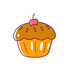 handdrawn cupcake