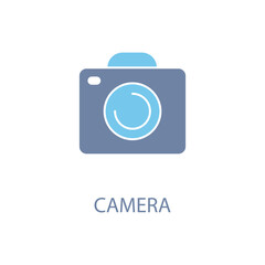 Camera concept line icon. Simple element illustration. Camera concept outline symbol design.