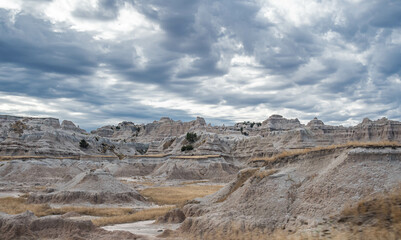 Fototapeta premium Badlands National Park, South Dakota, USA. Heartland prairies. 
