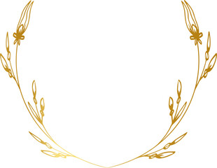 Collection of different golden silhouette laurel ,and wreaths depicting an award
