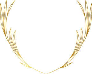 Collection of different golden silhouette laurel ,and wreaths depicting an award