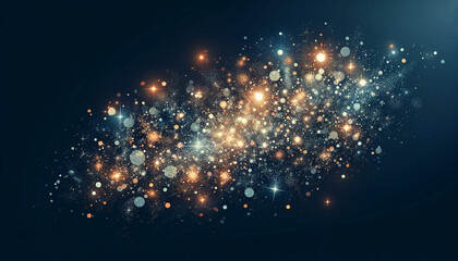 Fototapeta premium Abstract background with bokeh lights and stars.