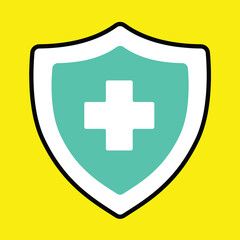 Obraz premium Health Insurance Logo Design Vector illustration Artwork