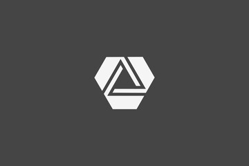 Illustration vector graphic of minimalist modern geometric triangle. Good for logo