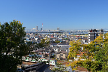戸定ヶ丘歴史公園からの眺望、富士山も遠望、千葉県松戸市