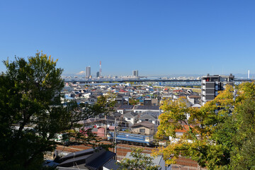 戸定ヶ丘歴史公園からの眺望、富士山も遠望、千葉県松戸市