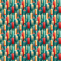 Fototapeta premium Bauhaus abstract Christmas Candles 4K